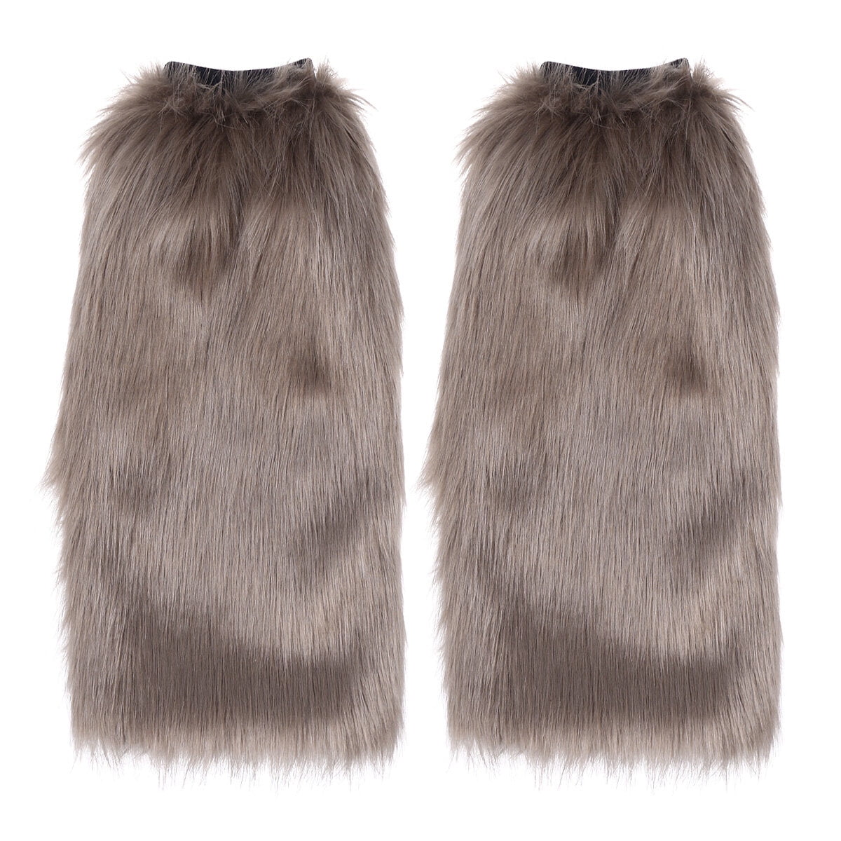 40cm Faux Fur Leg Warmer Plush Suave Fashion Long Leg Warmer Puños de ...