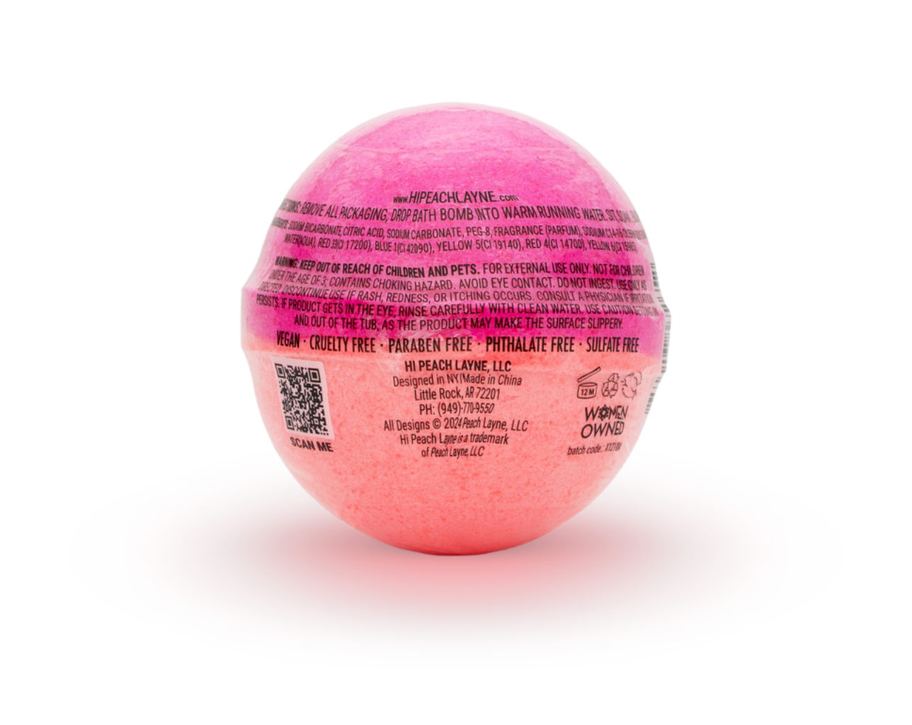 Hi Peach Layne Berry Bougie Bath Bomb, 3-Pack photo 3