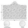 thumbnail image 3 of Wearable Blanket,Black and White Christmas Snowflake Pattern Hooded Wearable Flannel Blanket for Adults & Teens,Winter Poncho Shawl Wrap Cape Cozy Anti-Pill,60"x80", 3 of 5
