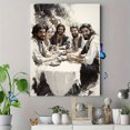 thumbnail image 4 of Qisvanset 12x16 Inch Last Supper Modern Bible Canvas Wall Art, Passover Meal Sketch Boho Style Kitchen Home Decor, 4 of 8