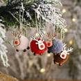 thumbnail image 3 of Adornos colgantes de alce KEWITY de felpa de fieltro de lana de Navidad, 3 of 5