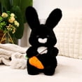 thumbnail image 3 of Easter Bunny Stuffed Animal, 11.81" Plush Rabbit with Floppy Ears and Carrot, Rabbit Stuffed Animals Plush Toy Easter Gift for Kids Girls Boys easter gifts(Pink), 3 of 7