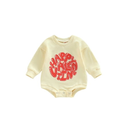 

Bagilaanoe Newborn Baby Girl Boy Casual Rompers Letter Print Long Sleeve Bodysuits 6M 12M 18M 24M Infant Casual One Piece Short Jumpsuit