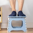 thumbnail image 4 of AMERTEER Home Foldable Step Stool for Kids - 10 Inches Wide and 8 Inches Tall - Holds Up to 300 lbs - Lightweight Plastic Folding Step Stool for Kids  Kitchen  Bathroom & Living Room (Kha, 4 of 5
