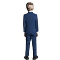 thumbnail image 3 of Boys Suit Tuxedo Suits for Toddler Boys Ring Bearer Suit Wedding Outfit Boys Dress Clothes Blue Vest and Pants Suits Size 8T, 3 of 7