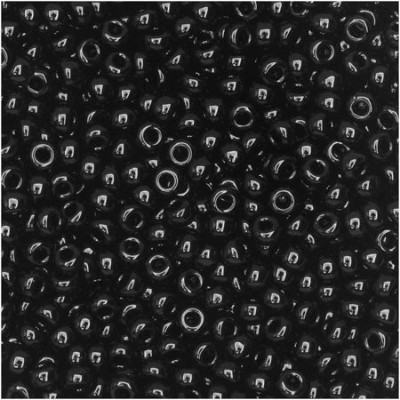 - Miyuki Round Seed Beads, 11/0 Size, 8.5 Gram Tube, #401 Opaque Black