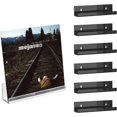thumbnail image 1 of Vinyl Record Display Rack, 7-Inch Wall Mounted Acrylic Record Rack,Clear Bathroom Wall Shelf, Bookshelves, Invisible Display for Office, Bedroom,Wall Mounted Decorative (6 Pieces) (Black), 1 of 8