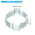 thumbnail image 2 of Unique Bargains 30 Pack 25-28mm Double Ear Hose Clamp, Galvanized Steel Crimp Rings, 2 of 6