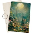 thumbnail image 2 of 1 set Wooden 2-Ring Loose Leaf Binder Postcard Phote Album Cover Moon 240x160x2.5mm Hole: 5mm 2pcs/set, 2 of 8