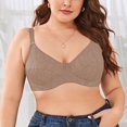 thumbnail image 1 of Vedolay Lingerie For Women Kinky Pure Comfort Lace Bralette, Padded Pullover Wireless Bra, Our Bralette with Racerback,Khaki 48, 1 of 5