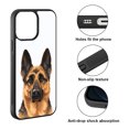 thumbnail image 2 of FINCIBO Soft Rubber Protector Cover Case for Apple iPhone 13 Pro 6.1" 2021 (NOT FIT iPhone 13 mini 5.4" 2021/iPhone 13 6.1" 2021/iPhone 13 Pro Max 6.7" 2021), Black Tan German Shepherd Dog, 2 of 5