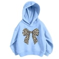 thumbnail image 3 of CYRBOKO Girls Graphic Hoodies, Lightweight Soft Long Sleeve Casual Hooded Sweatshirt Blue Size 7-8 T, 3 of 7