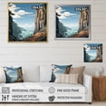 thumbnail image 4 of Designart "Blue Cliff Jagged silence" Landscape Mountains Canvas Art Print, 4 of 5