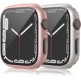 thumbnail image 1 of 2 PACK fundas para Apple Watch Protector de pantalla de 42mm Serie 3/2, funda protectora completa de policarbonato duro para Apple Watch con vidrio templado para iWatch de 42mm (Transparente, 2 Pack), 1 of 10
