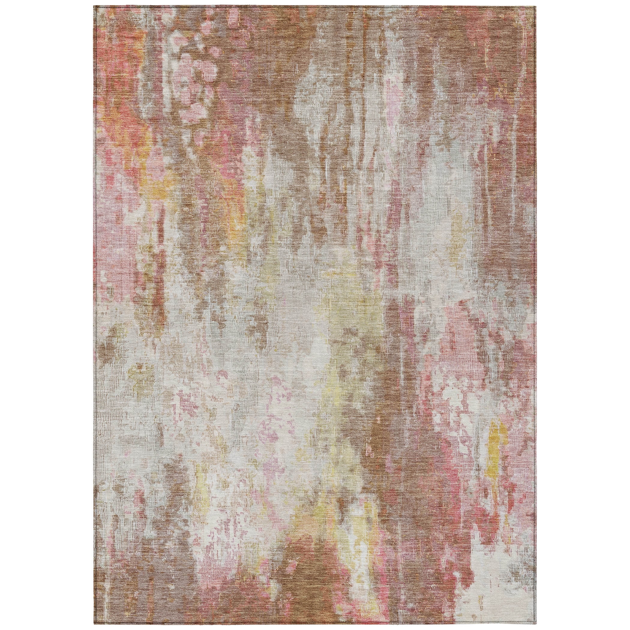 Addison Rugs Chantille Indoor/Outdoor Transitional Abstract Tan Washable Rectangle Rug, 10' x 14'