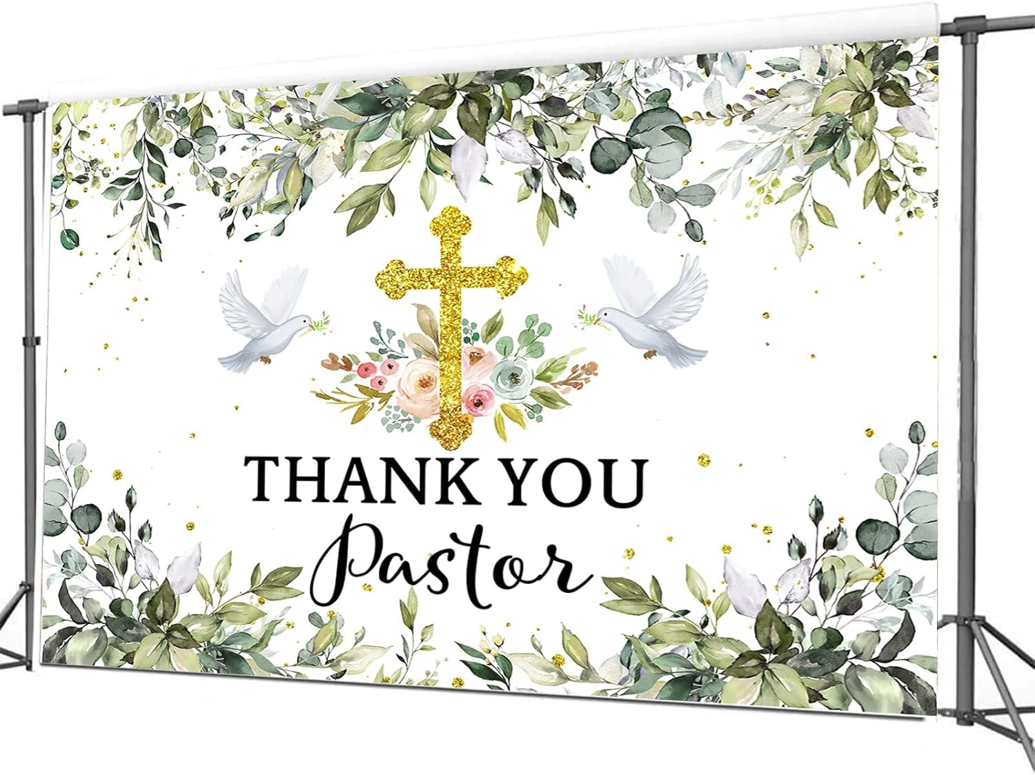 Thank You Pastor Backdrop 10 x 8 ft, Pastor Appreciation Day We Appreciate All You Do Background Lord Pray Religious New Born Baby Shower Church Events Banner Party Studio Props