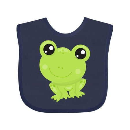 

Inktastic Cute Frog Little Frog Baby Frog Green Frog Gift Baby Boy or Baby Girl Bib