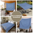 thumbnail image 6 of Blue Tapestry for Bedroom Wall Hanging Tapestry, Farmhouse Vintage Abstract Linen Texture Striped Ceiling Backdrop Tapestries Poster Blanket Wall Decor for Teens Room Living Room Dorm 51" x 59", 6 of 8