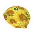 thumbnail image 2 of Logiee Floral Sunflowers Print Unisex Knit Beanie for Men Women Winter Hat,Beanies Skull Caps, 2 of 7