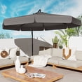 thumbnail image 4 of Gymax Parasol Suspendu Déporté de 10 Pi pour Patio avec Réglage d'Inclinaison Facile Gris, 4 of 10