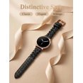 thumbnail image 3 of Wearlizer Leather Band Compatible with Samsung Samsung Galaxy Watch 9/8 40mm 44mm/ 8 Classic 46mm Band Women, Handwoven Braided Genuine Leather Soft Thin Wristband, 3 of 7