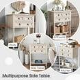 thumbnail image 6 of Costway Console Entryway Table with 3 Drawers Open Shelf for Hallway Living Room Beige, 6 of 9