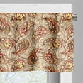 thumbnail image 3 of Ambesonne Paisley Valance Pack of 2, Leaves, 42"X18", Red Beige, 3 of 5