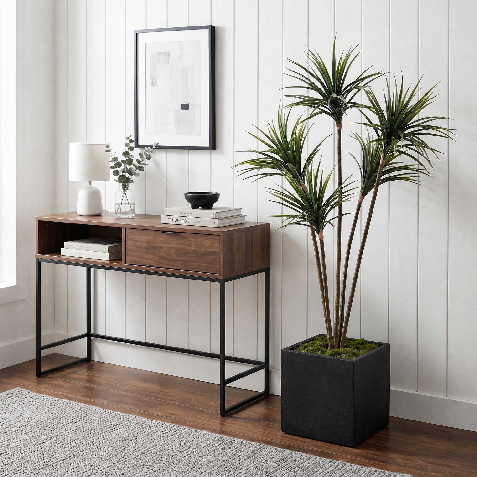 Artificial Dracaena Marginata Tree 5FT Tall – Lifelike Faux Floor Plant for Home Office Decor