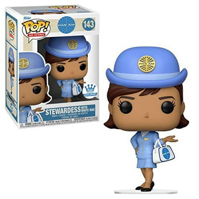 Funko POP! Ad Icons Pan Am Stewardess with White Bag #143 Funko Shop  Exclusive