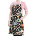 thumbnail image 5 of Pioneer Flower Floral Print Pattern Apron-Garden Aprons for Women with Pockets-Cotton Linen Waterproof Kitchen Cooking Gardening Aprons Adjustable for Kitchen,Cooking,BBQ and Salon 33x27 Inch, 5 of 7