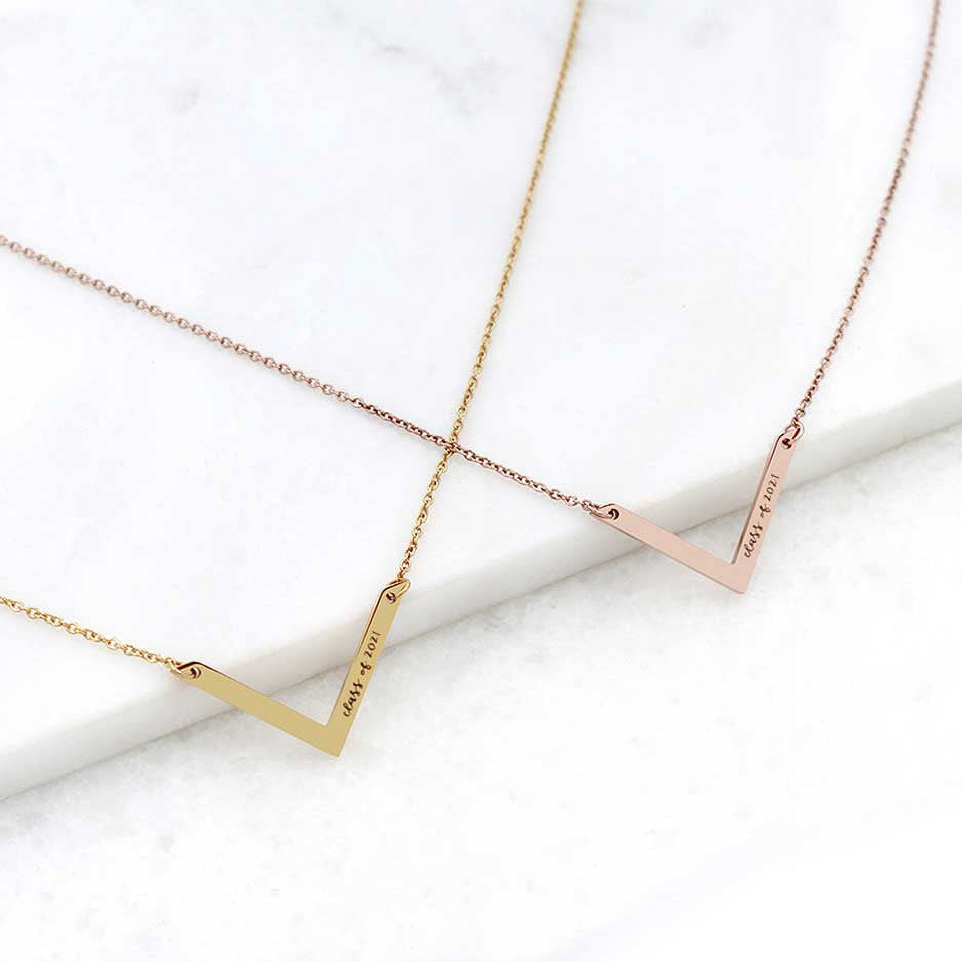 Anavia 2021 Graduation Gift for Her - High School | College Graduation Gift for Girls - Class of 2021 Graduation Gift for Friend -  Stainless Steel Engraved Necklace Jewelry