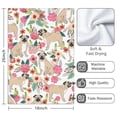 thumbnail image 3 of 2 Pcs Funny Kitchen Towels,Pugs and Flowers Microfiber Dish Towels,Kitchen Tea Towels,Kitchen Towel Set (18" X 26"), 3 of 3