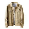 thumbnail image 4 of Jackets for Men, Men's Lightweight Safari Jacket, Button Down Cotton Outdoor Military Cargo Long Sleeve Outwear with Multi Pocket, 4 of 6