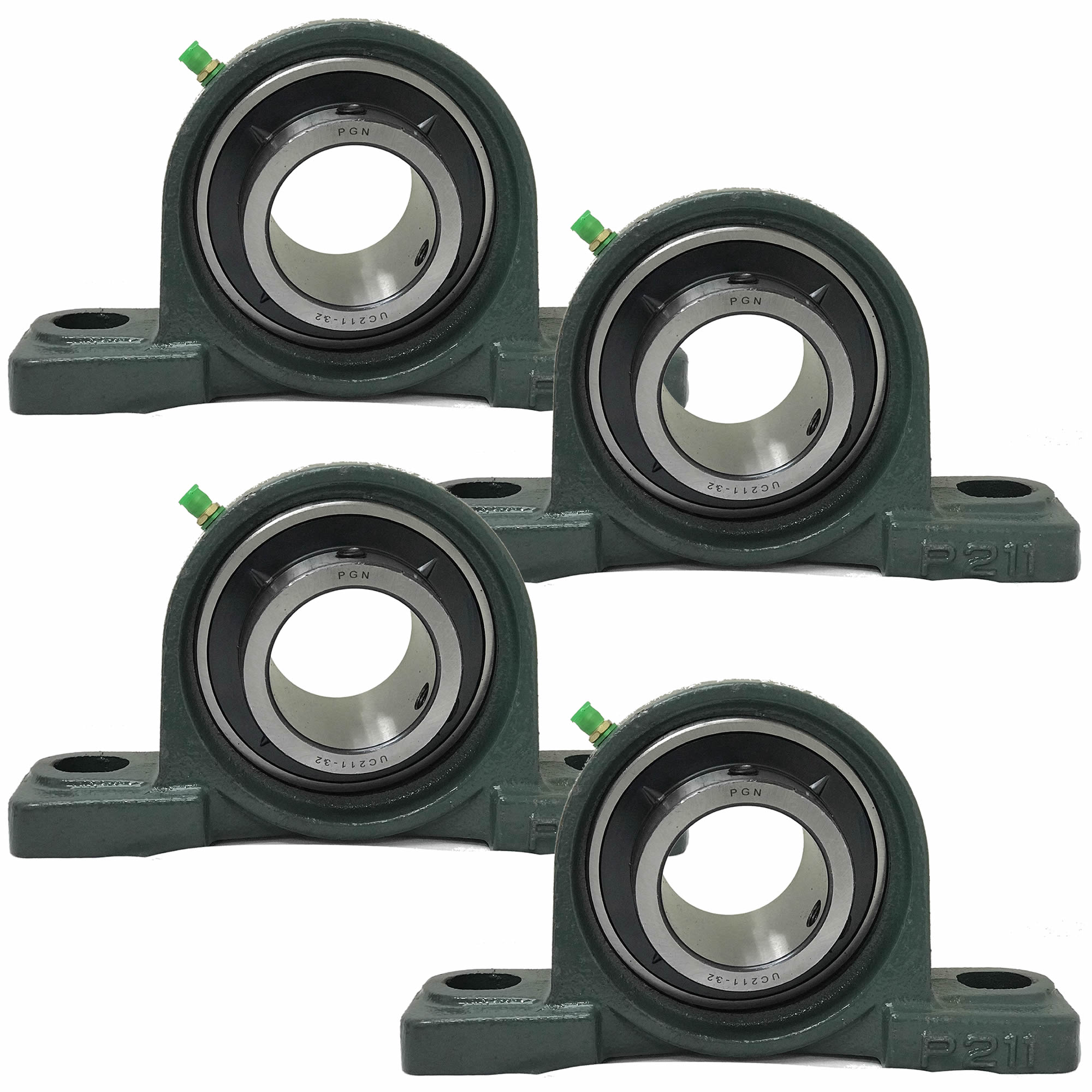 PGN UCP21132 Pillow Block Mounted Ball Bearing 2" Bore Self Aligning