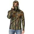 thumbnail image 6 of Dagegui Men's Camouflage UV Protection Hoodie with Built-in Face Cover Lightweight Quick Dry Hiking Shirt Full Sun Protection for Outdoor Athletic 001 Camouflage S, 6 of 9