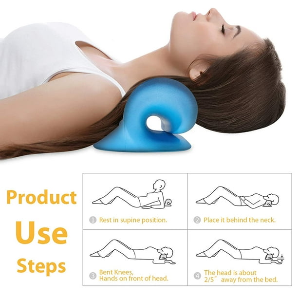 Lepai Neck Cloud Neck Cloud - Cervical Traction Neck Stretcher Neck Pain  Relief Neck Traction Neck Pain Relief Pillow - Blue