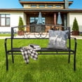 thumbnail image 6 of SalonMore Park Bench 51" Art Powder Coated Cast Iron Bench, 6 of 10
