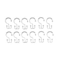 thumbnail image 1 of Ganchos de acero inoxidable con doble deslizamiento para cortinas de ducha de baño, paquete de 12, 1 of 8