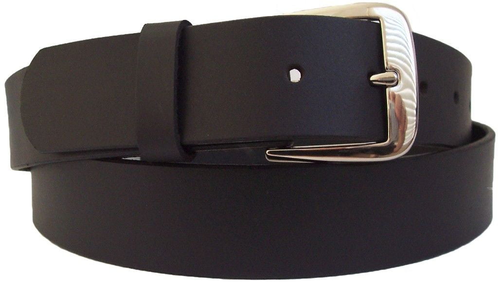 Big & Tall Mens Heavy Duty Black Leather Belt 1 3/4 Wide Sizes 46-72