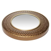 Infinity Instruments Bolly Gold/Copper Round Transitional 15.75-inch Wall Mirror