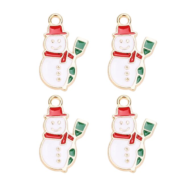 Fiudx Ofertas relámpago del día, solo en línea 10 piezas/paquete de accesorios navideños DIY, joyería de Papá Noel, colgante de aleación