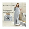LOFIR Women's Zipper Bath Robe, Lightweight Full Length Hooded Plush