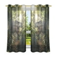 thumbnail image 2 of Dinosaur Leaves Trees Sunlight Blackout Curtains Thermal Insulation 63 inch Grommet for Bedroom Living Room Bathroom Kitchen Windows 2 Pack, 2 of 6