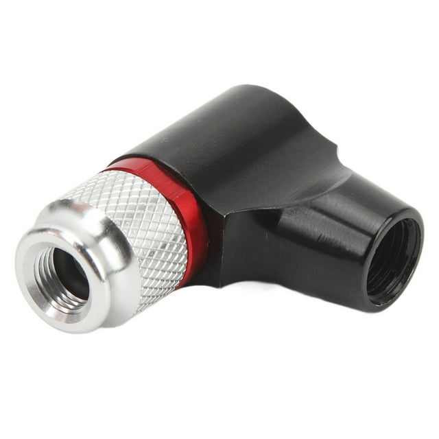 Bike CO2 Inflator, Wide Compatible Fast Inflate Quick Attach Bike Tire CO2 Adapter Aluminium Alloy with Insulated Sleeve for Mountain Bikes Black,Silver,Red