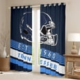 thumbnail image 2 of Erosebridal Tennessee Curtains Pack of 2 (38x45),Navy Blue Stripes Black Out Curtains,Rugby Helmet Curtains for Living Room,Stylish Living Room Decoration, 2 of 7