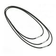 thumbnail image 2 of GKNET Black Wax Leather Cord Stainless Steel Rotary Clasp Necklace Choker Rope Je^ WY4-45cm-/-1mm, 2 of 9
