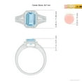 thumbnail image 5 of ANGARA Natural Emerald-Cut 2 ct Aquamarine Split Shank Halo Ring in 14K White Gold for Women (Size-9x7mm) | March Birthstone, Birthday, Anniversary, Jewelry Gift for Women | Natural Aquamarine Ring, 5 of 10