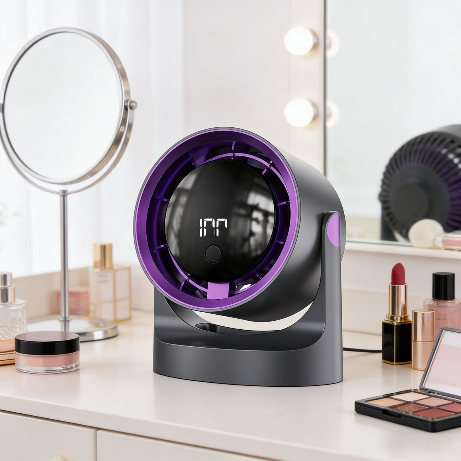 Desk Fan,Rechargeable Quiet Desktop Fan for Office, Bedroom, Dorm, Kitchen