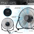 thumbnail image 6 of Techni Home 8? USB-Powered High Velocity Fan, 2-Speed Compact Fan with Adjustable Tilt for Home, Office & Garage Cooling, 6 of 7