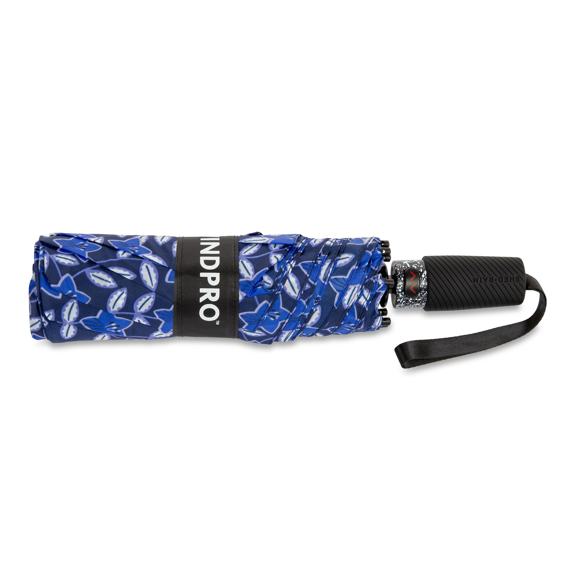 Canopi by ShedRain Windpro Vented Auto Open Auto Close 47" Printed Rain Umbrella - Blue Floral